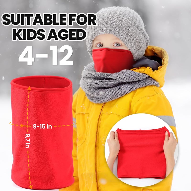 Beehow Store Kids Balaclava Ski Mask&Neck Gaiter Winter for Boys&Girls,Fleece Windproof Neck Warmer for Skiing Cycling Hiking - Image 3